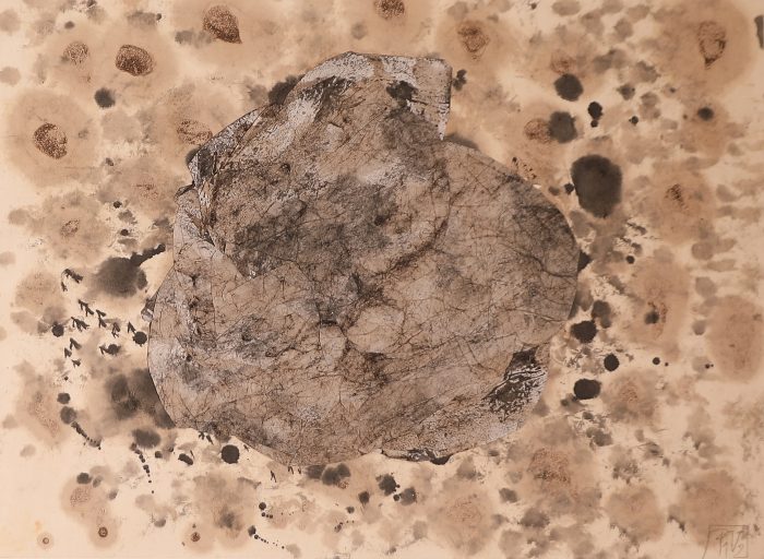 Collage Japon n°6 <br><b>Pascale VEYRON </b><br> 32.5x50.5cm